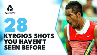 28 CRAZY Nick Kyrgios Shots You Havent Seen Before 🤩 [upl. by Nytsirt4]