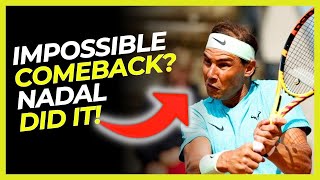 Nadal REVIVES in Tennis The Comeback of the Century in 22 Points [upl. by Eissat]