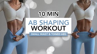 10 MIN AB SHAPING WORKOUT  Pilates Style Small Waist amp Toned Abs  Eylem Abaci [upl. by Anaoy]