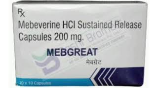 MEBGREAT Capsule Mebeverine HCI Sustained Release Capsules 200 mg [upl. by Eecyak]