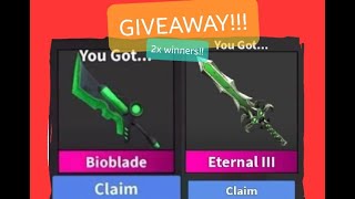 ANNOUNCMENT New Bioblade  Eternal III giveaway  MM2 [upl. by Sinnek]