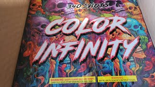 color infinity 340 shots firework cake 1er [upl. by Tterrab678]