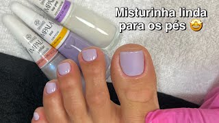 MISTURINHA DE ESMALTES NAS UNHAS DOS PÉS [upl. by Bevon]