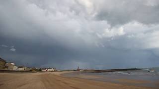 Newbiggin by the Sea  Storm Beach Video [upl. by Jacobah]