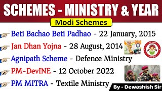 Government Schemes 2014 to 2023 Current Affairs  Current Affairs 2023  All Schemes  Dewashish Sir [upl. by Leamhsi]