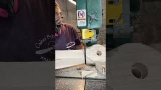 Bandsaw work on propeller 😁 woodworking wood handmade artist aviation art maker woodwork [upl. by Sivi]