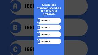 Which IEEE standard specifies the Ethernet protocol [upl. by Anglo]