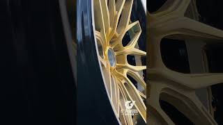 Brused matte frozen gold twopiece forged wheelsforgedwheels forgedrims wheels cars rim [upl. by Eninnej465]