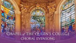 Choral Evensong Live from Queens on Sunday 10 November 2024 Remembrance Sunday [upl. by Odlaw]