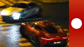 James Bond behind the scenes car chase Spectre comes to Rome [upl. by Ambie]