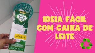 Organizador para gaveta com Caixa de leite♻️ [upl. by Ocirne639]