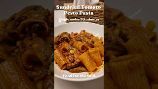 Sundried tomato pasta under 20 minutes pastarecipe quickrecipe torontolifestyle [upl. by Alyad679]