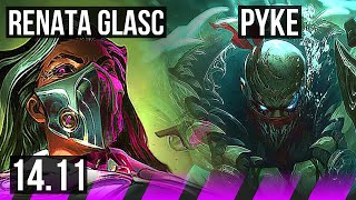 RENATA GLASC amp Zeri vs PYKE amp KaiSa SUP  66 winrate  EUW Challenger  1411 [upl. by Heron]