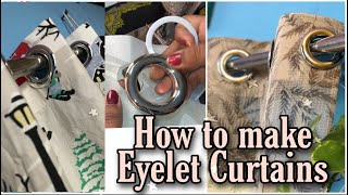 How to attach eyelets into curtains  How to Fix Eyelet Rings to curtains in 5 min  DIY  Decor [upl. by Alvord]