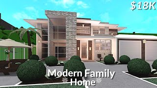 ROBLOX BLOXBURG Modern Family Home part1  18k [upl. by Nythsa]