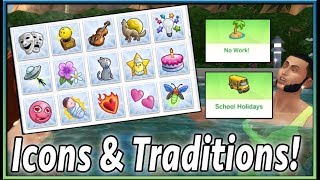 Custom Traditions amp 200 Holiday Icons  The Sims 4 Seasons Mods by LittleMsSam [upl. by Sirromal]