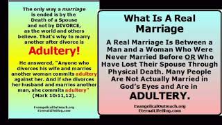 DIVORCE amp REMARRIAGE IS ADULTERY [upl. by Shig585]