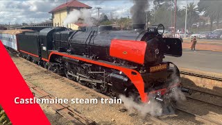 Castlemaine steam train [upl. by Essiralc888]