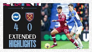 Extended Highlights  Brighton 40 West Ham  Premier League [upl. by Orravan]