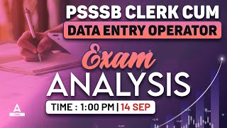 PSSSB CCDEO Exam Analysis 2024  14th Sep 2024   PSSSB Clerk Cum Data Entry Operator Analysis [upl. by Ahsemak]