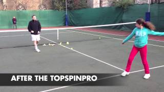 TopspinPro  Katya learns Topspin forehand after using TopspinPro for 30 sec [upl. by Costanzia104]