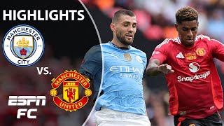 🚨 LATE LATE DRAMA 🚨 Manchester City vs Manchester United  FA Community Shield Highlights  ESPN FC [upl. by Kare]