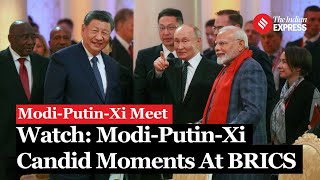 From laughs to thumbsup watch ModiPutinXI candid moments at BRICS Summit 2024 [upl. by Uase]