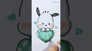 How to Draw Lovely Pochacco 💚 [upl. by Marabelle]