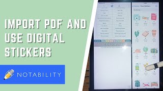 How to Import a Digital Planner and Use Precropped Stickers in Notability [upl. by Sitoiganap]