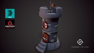 Modeling Unwrap amp Texturing Stylized Castle  Part1 Modeling [upl. by Sseb]