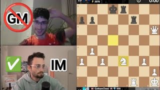 IM GothamChess beats GM Alireza Firouzja  Round 20231010  Title Tuesday [upl. by Ttirrej786]