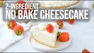 2Ingredient No Bake Cheesecake  Eggless Recipe [upl. by Casimir]