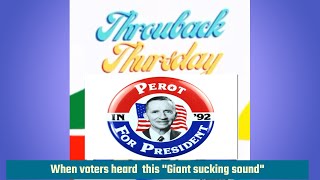 TBT Ross Perot in 1992 Presidental Debate wBush amp Clinton quotA Giant Sucking Sound Going Southquot [upl. by Ragouzis]