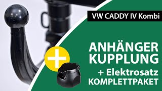 Anhängerkupplung abnehmbar VW CADDY IV Kombi  Westfalia Komplettsatz  Montage von Rameder [upl. by Kemeny]