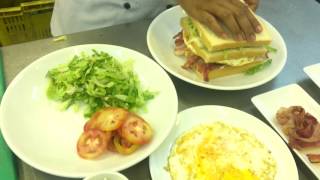 How to make club sandwich Club sandwich recipe ក្លឹបសាំងវិច [upl. by Orgalim]