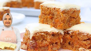 Super easy amp moist CARROT CAKE recipe to feed a crowd Carrot sheet cake [upl. by Rosie]