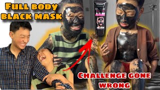 GORO HUNA LAI K K GARNU PARCHA 😂 FULL BODY BLACK MASK CHALLENGE GONE EXTREMELY WRONG  LAST HASIYO [upl. by Kohler386]