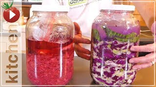 MAKE SAUERKRAUT AT HOME  Simple Method to Ferment Cabbage [upl. by Drucilla]