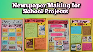 How to create a NewspaperNewspaper Making for school projectsHow to make Newspaper at Home Class10 [upl. by Huai867]