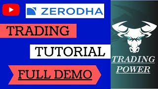 Zerodha Trading Tutorial  Zerodha App Demo  Complete Tutorial  Buy Sell GTT Alert IPO [upl. by Francyne]