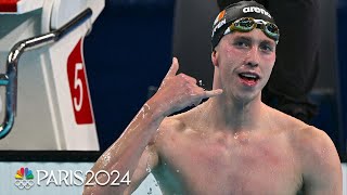 Daniel Wiffen SURGES to men’s 800m free victory beating out USA’s Bobby Finke  Paris Olympics [upl. by Pulchi]