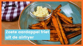 Airfryer recept Zoete aardappel friet uit de airfryer [upl. by Wills]