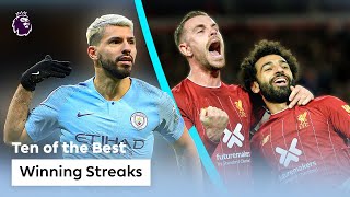 Best Winning Streaks in PL history [upl. by Adliw]