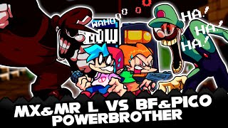 FNF  MX amp MR L Vs BF amp Pico  PowerDown DUET  Marios Madness V2  ModsGameplayCover [upl. by Mitzie538]