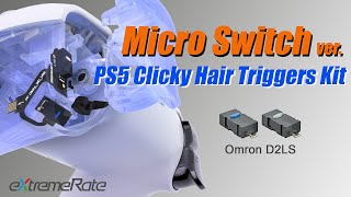 Micro Switch Version PS5 Controller Clicky Hair Triggers Kit Installation Guide  eXtremeRate [upl. by Ahseiym]