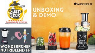 Unboxing Wonderchef Nutri Blend Compact food Processor  Review [upl. by Eitak45]