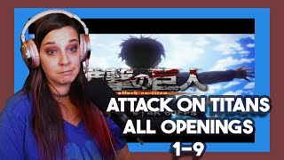 Lauren Reacts All Attack on Titan Openings 19 Way more varied than I thought [upl. by Farrand]