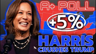 Harris EXPANDS Her Lead In LATEST A POLL SHOCKING MAP [upl. by Newol]