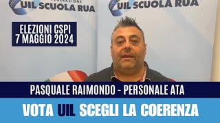 ELEZIONI CSPI diamo voce ai candidati  Pasquale Raimondo Personale Ata [upl. by Daniella]