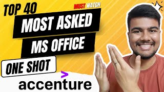 Top 40 MS Office Questions to Crack Accenture [upl. by Acireit212]